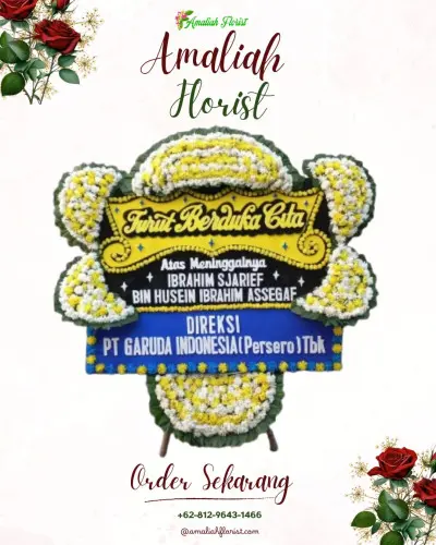Papan Bunga Duka di Ambulu Jember