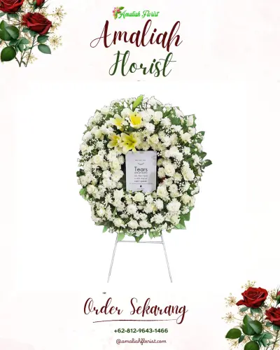 Krans Bunga Duka Cita di Ambulu Jember